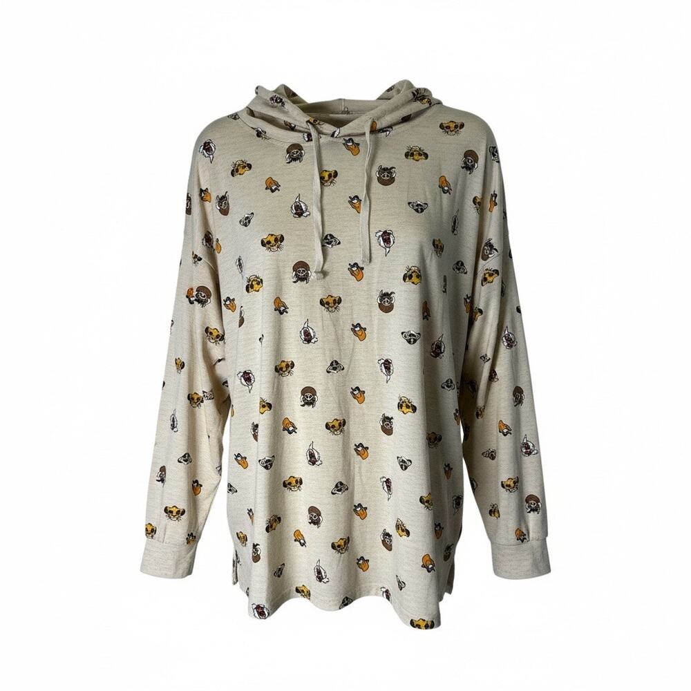 Rare Tokyo Disney Lion King Hoodie Japan Park Exclusive All Over Print L NWOT